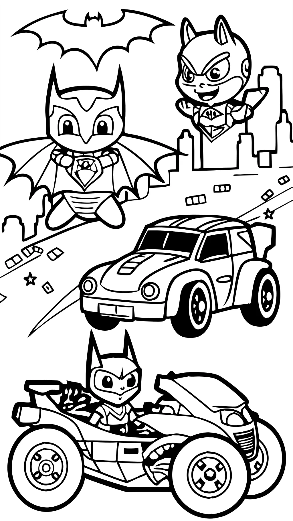 batwheels coloring pages